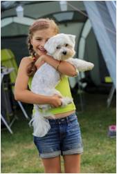 Girl With Her Dog