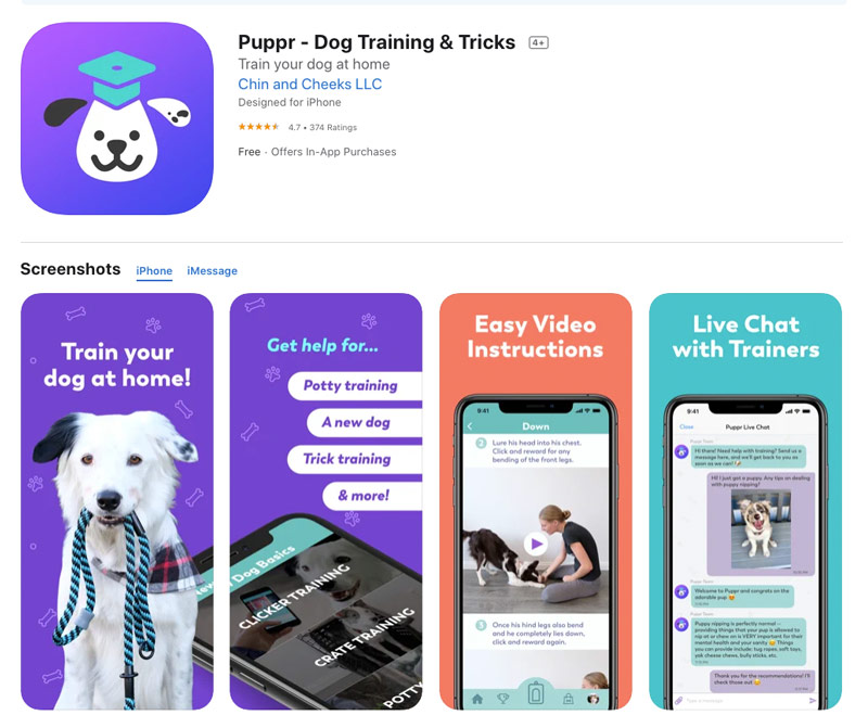 Puppr – Dog Training and Tricks app