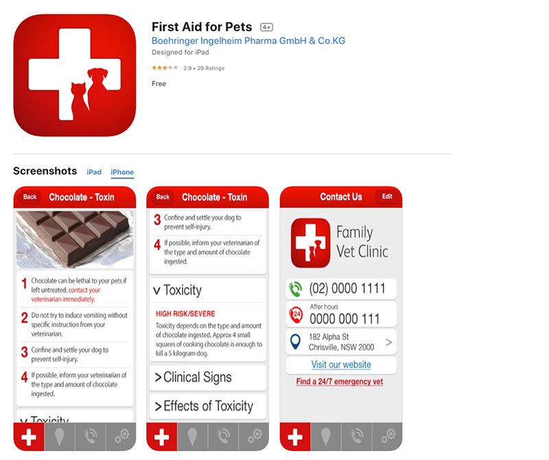 first aid for pets app
