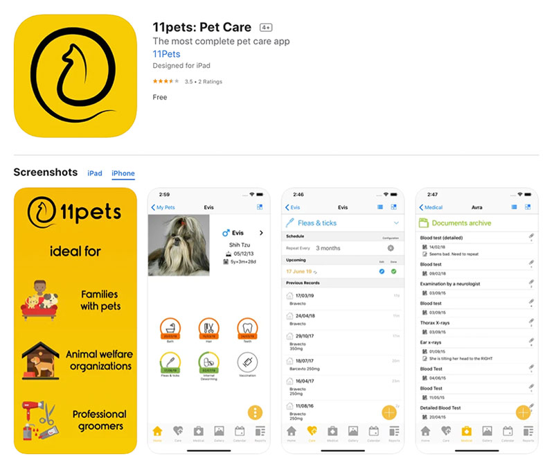11pets pet care app